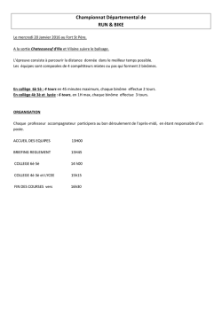 Championnat D&eacute;partemental de RUN & BIKE