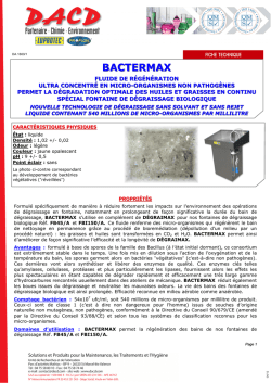 Fiche Technique BACTERMAX