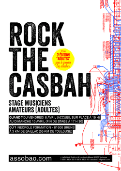 Pr&eacute;sentation des stages de musique Rock The