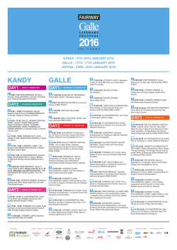 KANDY GALLE - Galle Literary Festival