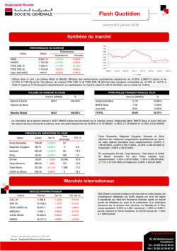Revue quotidienne - Bourse de Casablanca