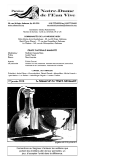 17 janvier 2016 - Gatineau - Paroisse Notre