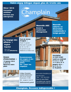 Dépliant - Collège Champlain