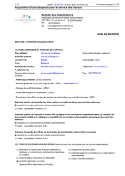 Acquisition d`une balayeuse pour le service des travaux Bulletin des