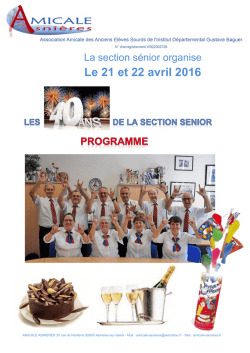 Le 21 et 22 avril 2016