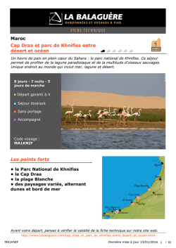 Maroc Cap Draa et parc de Khnifiss entre d&eacute;sert et