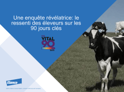 Elanco. Pr&eacute;sentation des r&eacute;sultats de l`enqu&ecirc;te &eacute;leveur et