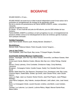 BIOGRAPHIE - SOLIBO Music