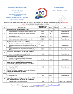 Monthly dashboard of activities , events, meetings and missions of