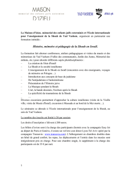 Les d&eacute;tails de la session 2016 & Bulletin d`inscription