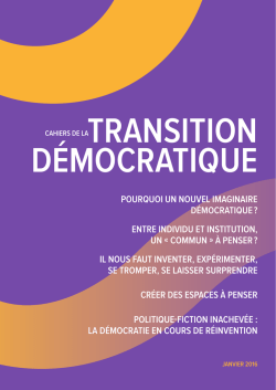 T&eacute;l&eacute;charger le cahier de la transition d&eacute;mocratique