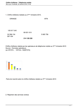 Chiffre d`affaires - T&eacute;l&eacute;phonie mobile