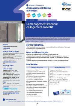 L`am&eacute;nagement int&eacute;rieur en logement collectif
