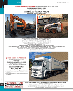 Mardi 26 janvier, 10h30 SEMI