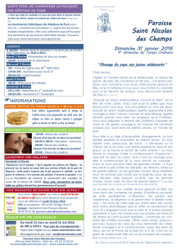 Paroisse Saint Nicolas des Champs