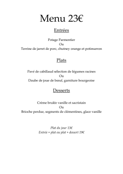 Menu 23€