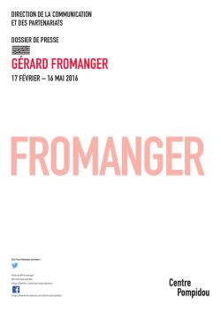 GÉRARD FROMANGER - Centre Pompidou