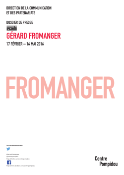 G&Eacute;RARD FROMANGER - Centre Pompidou
