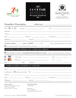 Formulaire d`inscription - Petits bonheurs d`&eacute;cole