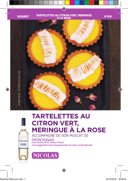 TARTELETTES AU CITRON VERT, MERINGUE &Agrave; LA ROSE