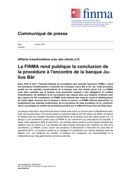 Communiqu&eacute; de presse