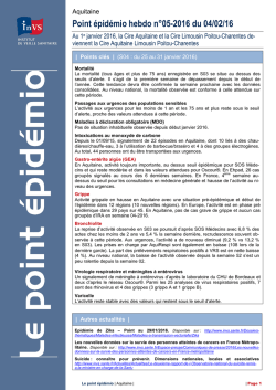 Point au 4 f&eacute;vrier 2016.