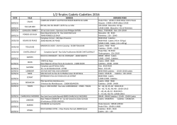 Liste des demies finales cadets cliquer ici