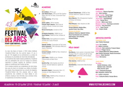 Acad&eacute;mie 19-29 juillet 2016 / Festival 18 juillet