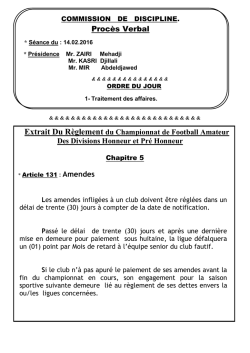 Bulletin Officiel n&deg;19 du 17/02/2016