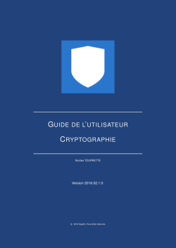 Cryptographie v2016.02.1.0 Guide de l`utilisateur