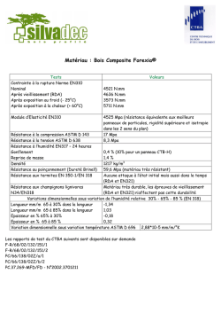 Mat&eacute;riau : Bois Composite Forexia&reg;