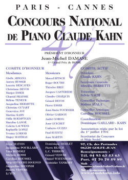 CONCOURS NATIONAL DE PIANO CLAUDE KAHN