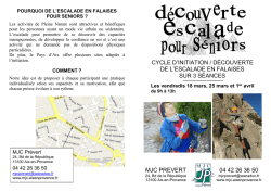 cycle d&eacute;couverte escalade s&eacute;niors - M.J.C. Aix-en