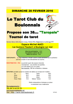 boulogne sur mer 28/02 - Tarot Club du Boulonnais