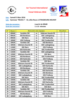 Tournoi Futsal 2016 - Rubens