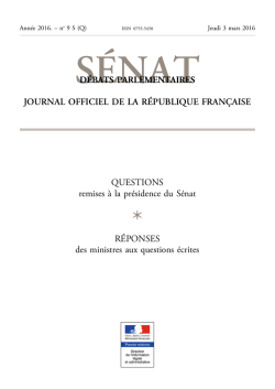 3 mars - Sénat