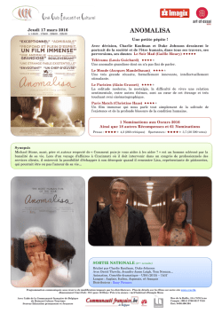 Feuillet du film distribu&eacute; aux s&eacute;ances