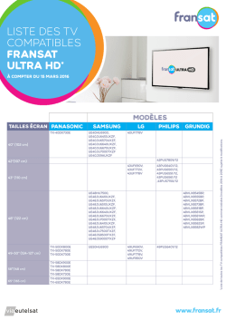 LISTE DES TV COMPATIBLES FRANSAT ULTRA HD*