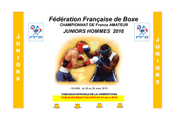 Tab CFA JH 2016 - Fédération Française de Boxe