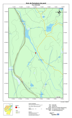 !. !. Avis de fermeture de pont - Ministère des Forêts, de la Faune et