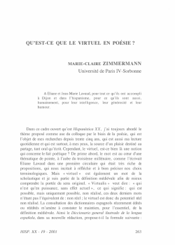 QU`EST-CE QUE LE VIRTUEL EN PO&Eacute;SIE ? Universit&eacute; de