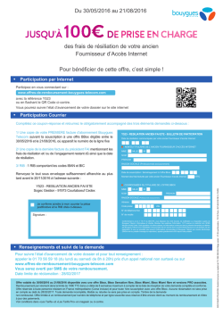 des frais de r&eacute;siliation de votre ancien Fournisseur d`Acc&egrave;s Internet