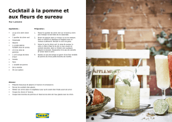 Cocktail &agrave; la pomme et aux fleurs de sureau