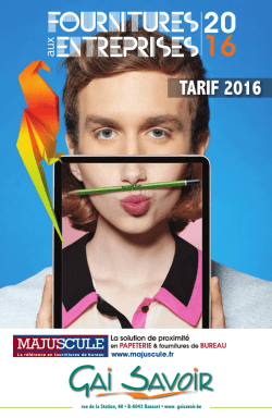 TARIF 2016 - Gai Savoir
