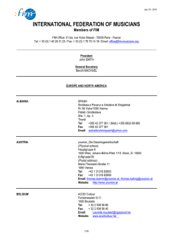 INTERNATIONAL FEDERATION OF MUSICIANS