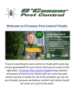 O'Connor Pest Control Company in Visalia, CA