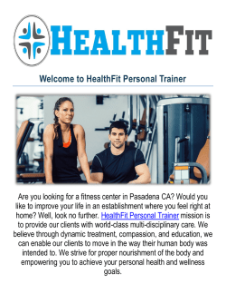 HealthFit Personal Trainer & Fitness Center in Pasadena, CA