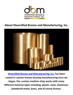 Diversified Bronze Bushing Manufacturing in Cambridge, MN