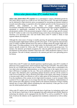 pdf Africa solar photovoltaic (PV) market .