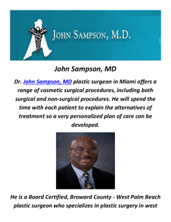 John Sampson, MD : Plastic Surgeon in Miami, FL